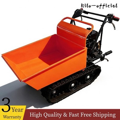 660lb Loading Track Barrow Gas Powered Welded Bucket B&S CR950 6.5HP 208cc 3F+1R