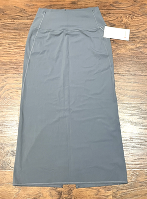 NEW Lululemon Nulu Slim-Fit High-Rise Maxi Skirt Solar Grey Size S