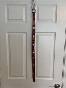 Girls Belt, Multi Colored/silver,  33 Inches long/1.25 inches wide, Leather, M