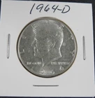1964-D Kennedy Half Dollar - 90% - Very Nice Detail - Nice Coin