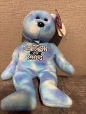 💙 TY Beanie Baby - DEUCE the Bear (US Exclusive*8.5” Stuffed Baseball Teddy