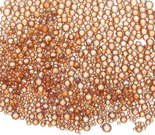 Iridescent Glass Tiny Bubble Beads, 0.4-3Mm 20G No Hole Micro Mini round Coffee
