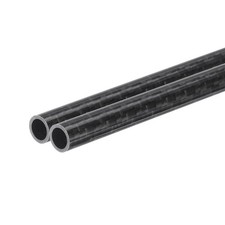 2Pcs Carbon Fiber Tube 6x8x170mm Glossy Surface 3K Roll Wrapped for Plane