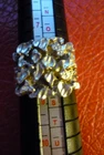 925 Silver & 14K GOLD  Vintage Two ToneRing Size 8