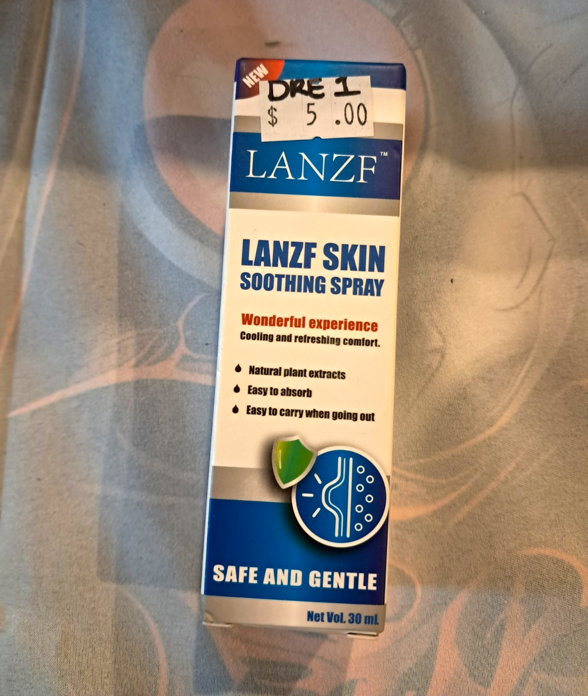 LANZF Skin Soothing Spray Safe & Gentle Unscented Dry Skin 30 mL