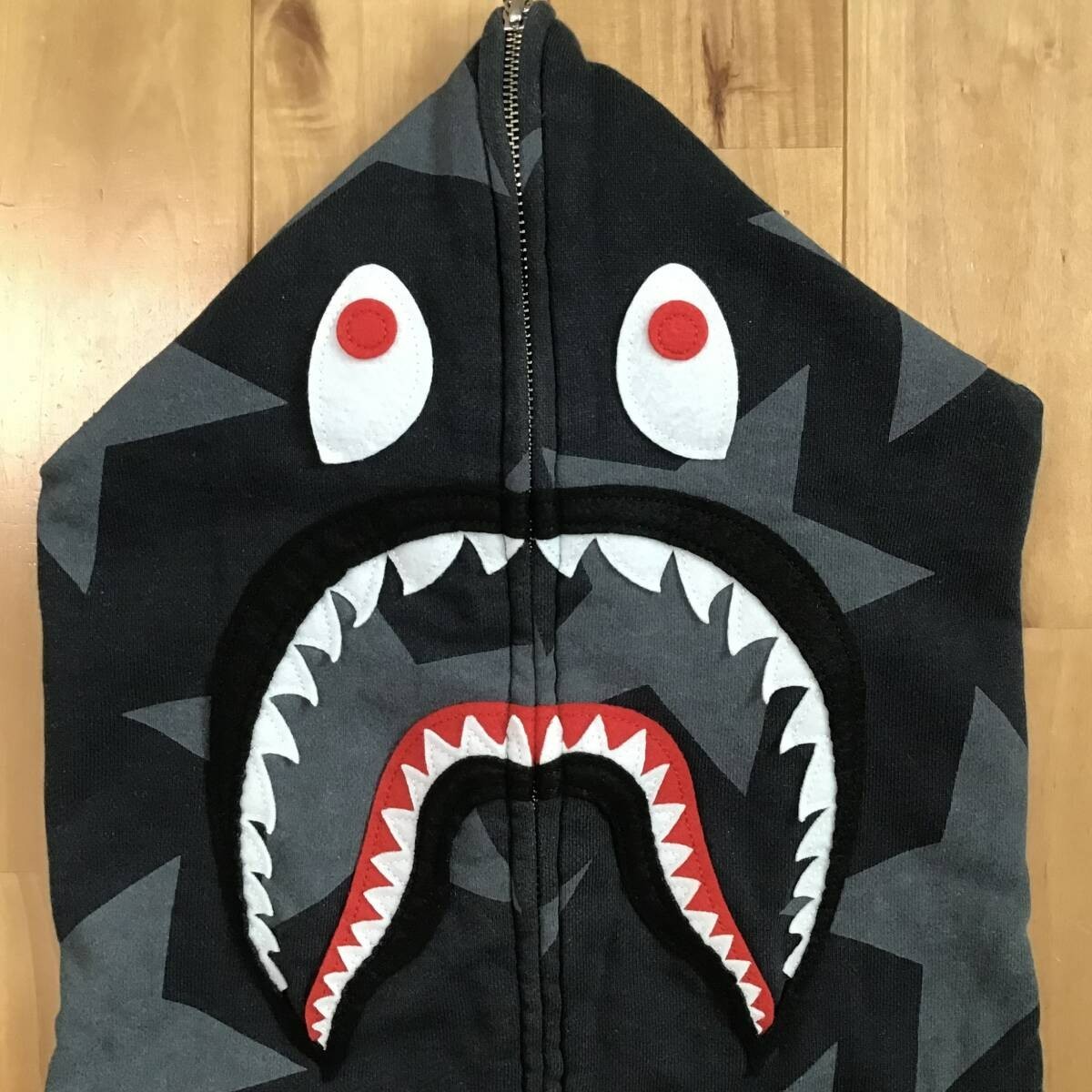 BAPE STA Shark Full Zip Hoodie a bathing ape star BAPESTA Black
