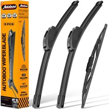 AUTOBOO 19" 19" Windshield Wipers with 14" Rear Wiper Blade 19" 19" 14"