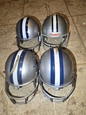 Dallas Cowboys Christmas Tree ornament Football Helmet Riddell Lot Of 4 Plastic