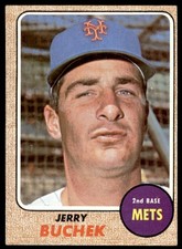 1968 TOPPS JERRY BUCHEK NEW YORK METS #277 VG/EX