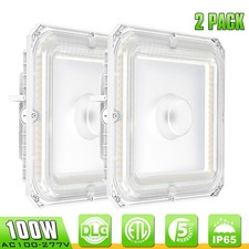 2X 100W LED Canopy Light Outdoor Gas Station Light Adjustable 3000K, 4000K,5000K