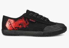 Feiyue Unisex FE LO 1920 Bruce Lee Dragon Canvas Red And Black Sneakers Sz 5