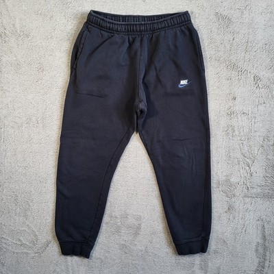 Nike Sportswear Club Fleece Joggers Mens M Black Swoosh Logo Athletic Pants