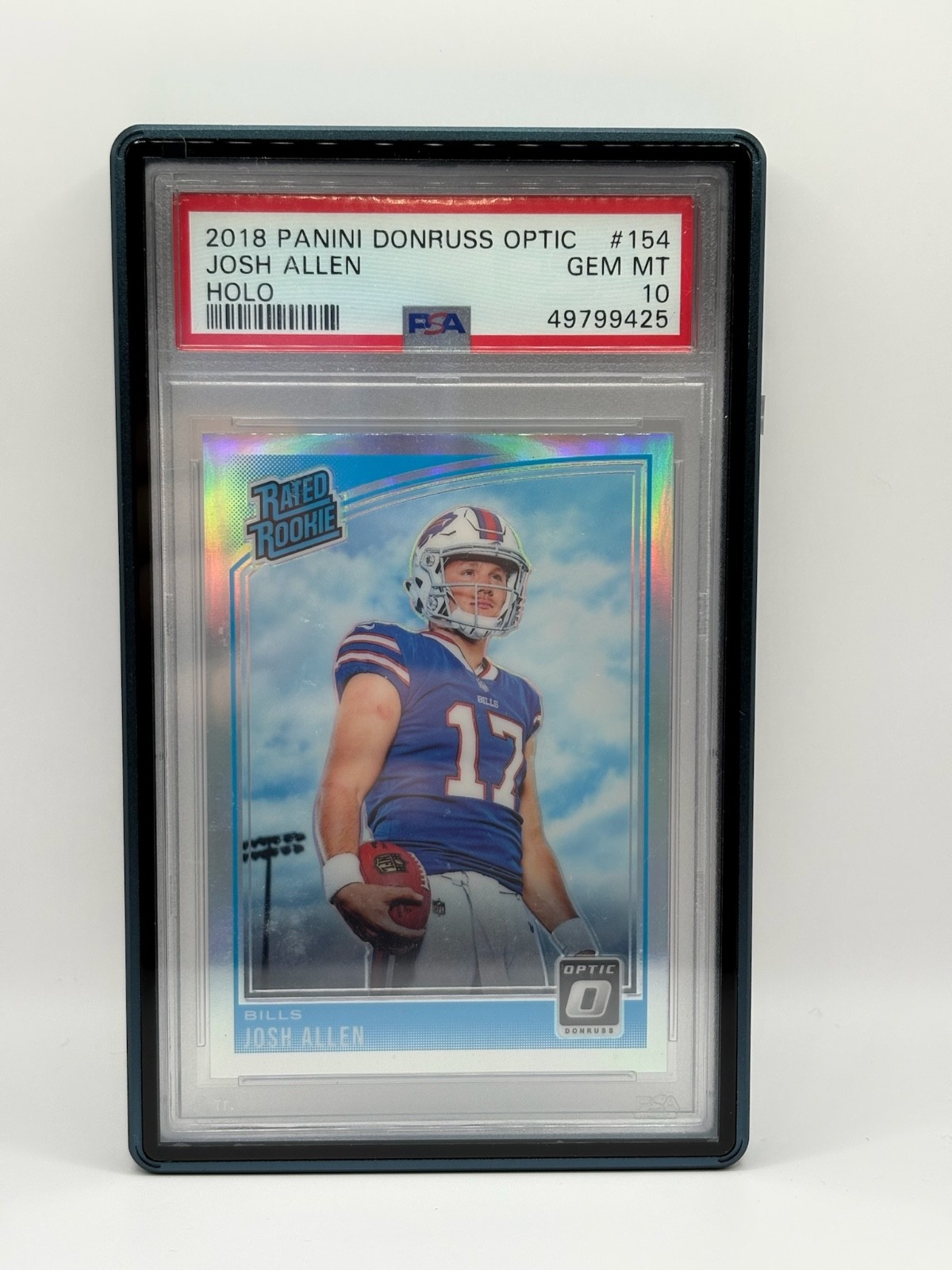 2018 PANINI DONRUSS OPTIC HOLO #154 JOSH ALLEN ROOKIE RC PSA 10