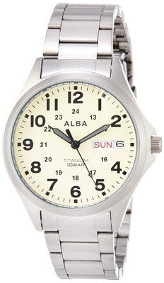 ALBA AQPJ401 2019 Model Watch ALBA Quartz Titanium Sporty Waterproof New