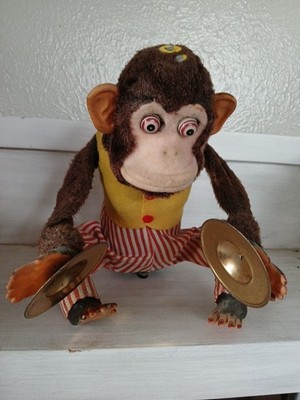 Vtg 1950's Musical Jolly Chimp Clapping Cymbal Monkey Toy CK Japan DOESN'T WORK