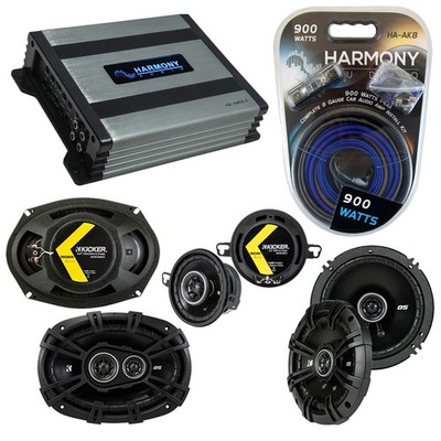 Fit Pontiac G8 2008-2009 Speaker Upgrade Kicker DSC65 DSC35 DSC693 HA-A400.4 Amp
