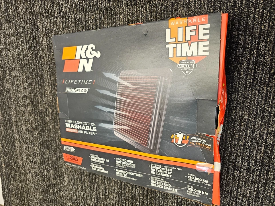 Filtro de admisión de aire de alto flujo K&N 33-2045 1991-1999 Mitsubishi 3000GT Stealth 3,0 L Foto 4 de 4