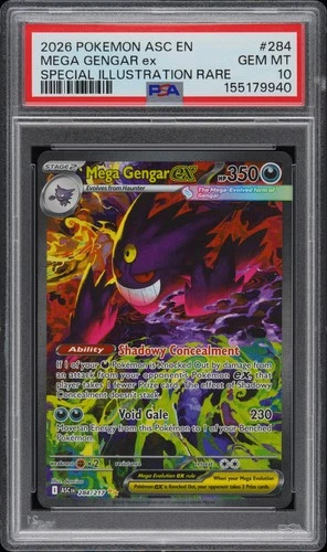 2026 POKEMON ASCENDED HEROES SPECIAL ILLUSTRATION RARE MEGA GENGAR EX PSA 10