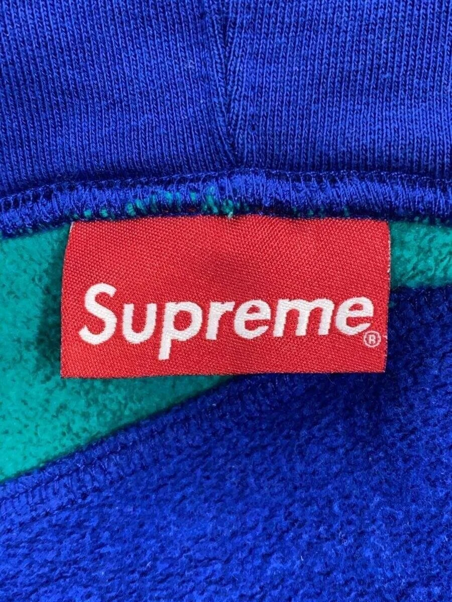 Felpa con cappuccio Supreme Zip 20SS colore bloccato XL cotone blu usata