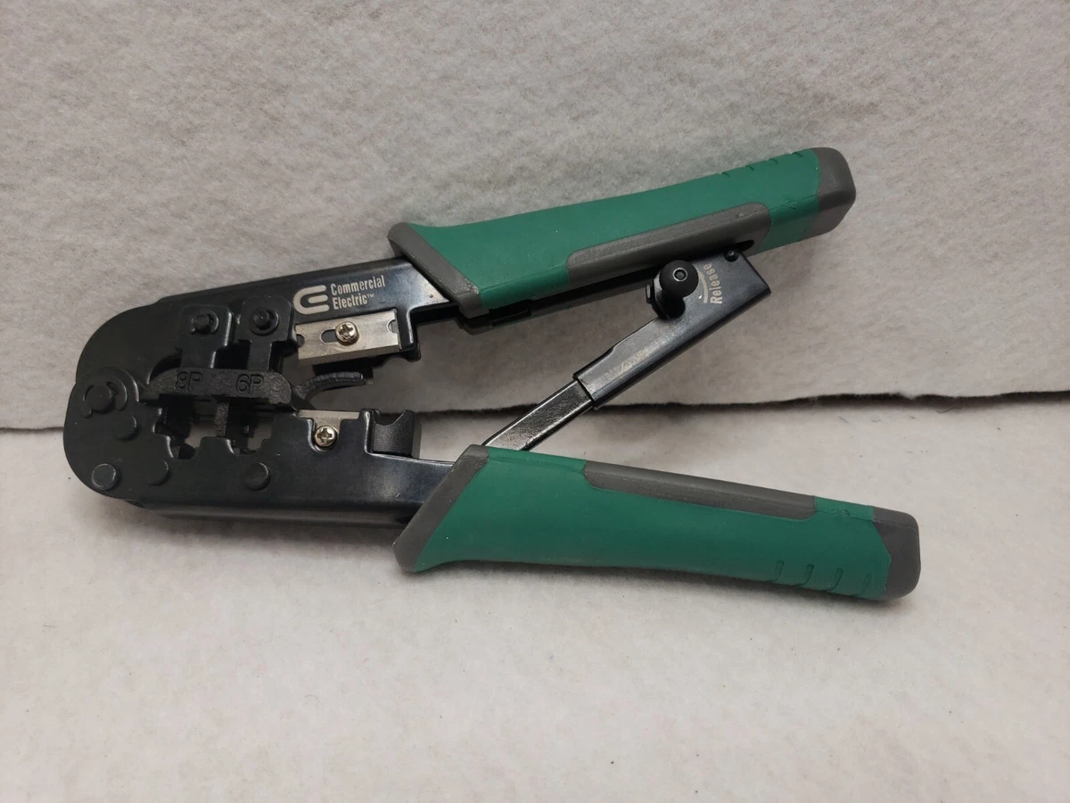 Commercial Electric Ratchet Modular Plug Crimper 538 443 Cuts