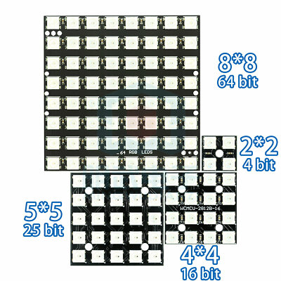 1pcs WS2812B 2~64-Bits Full Color Module 5050 LED RGB Lamp Panel Light