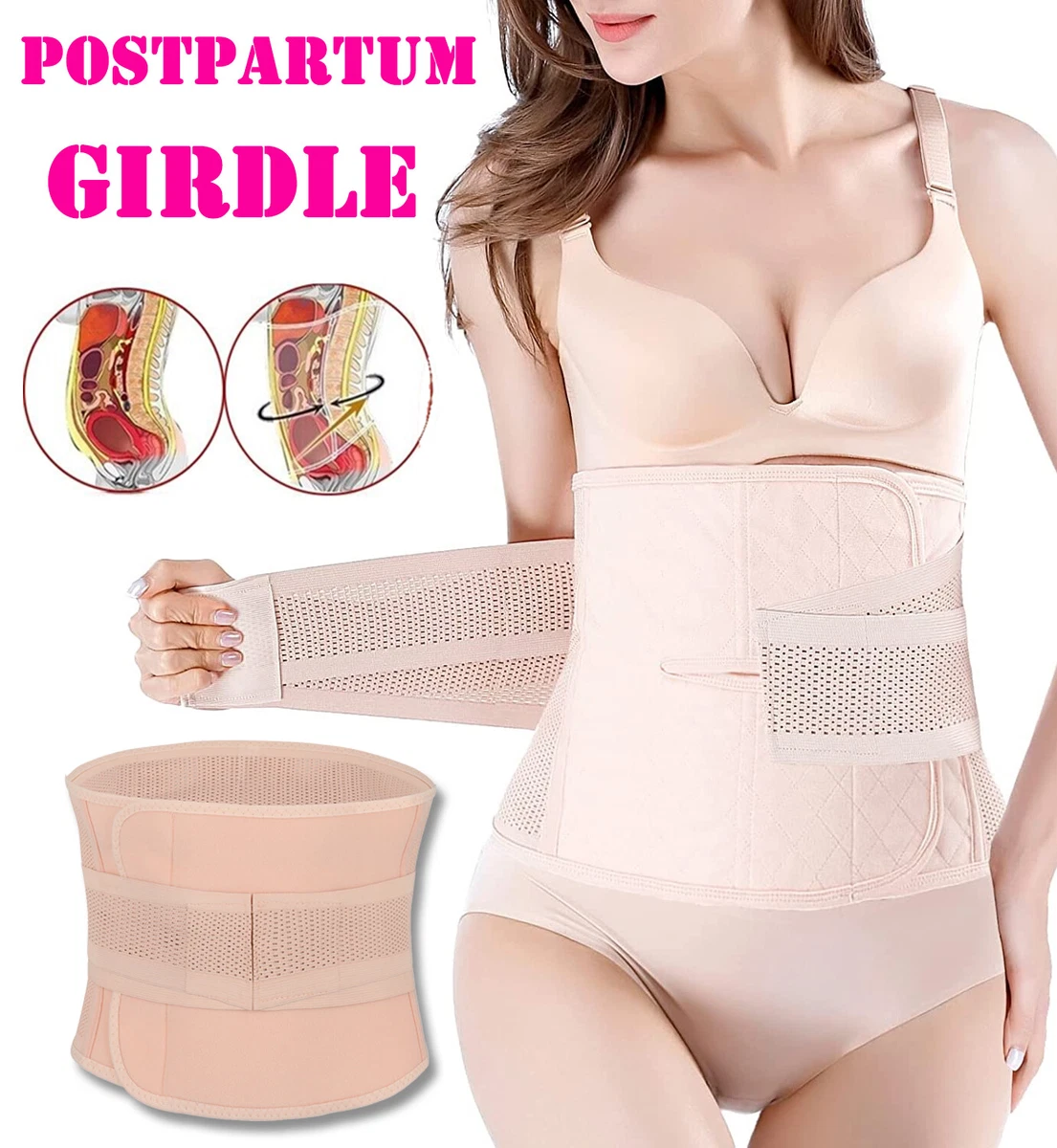 Women Postpartum Belly Band Abdominal Binder C-Section Recovery Belt Belly  Wrap