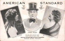 Vintage American Standard Made In Chicago Films Wilma Minor Frank Minor Postcard
