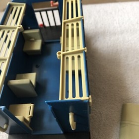 Playmobil 4100 Passenger Car / Blue Railway Wagon with Sticker ✔️ Excellent👍