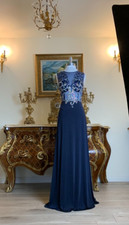Special Occasion Formal Spandex rhinestone beaded Embroidery Long Evening dress