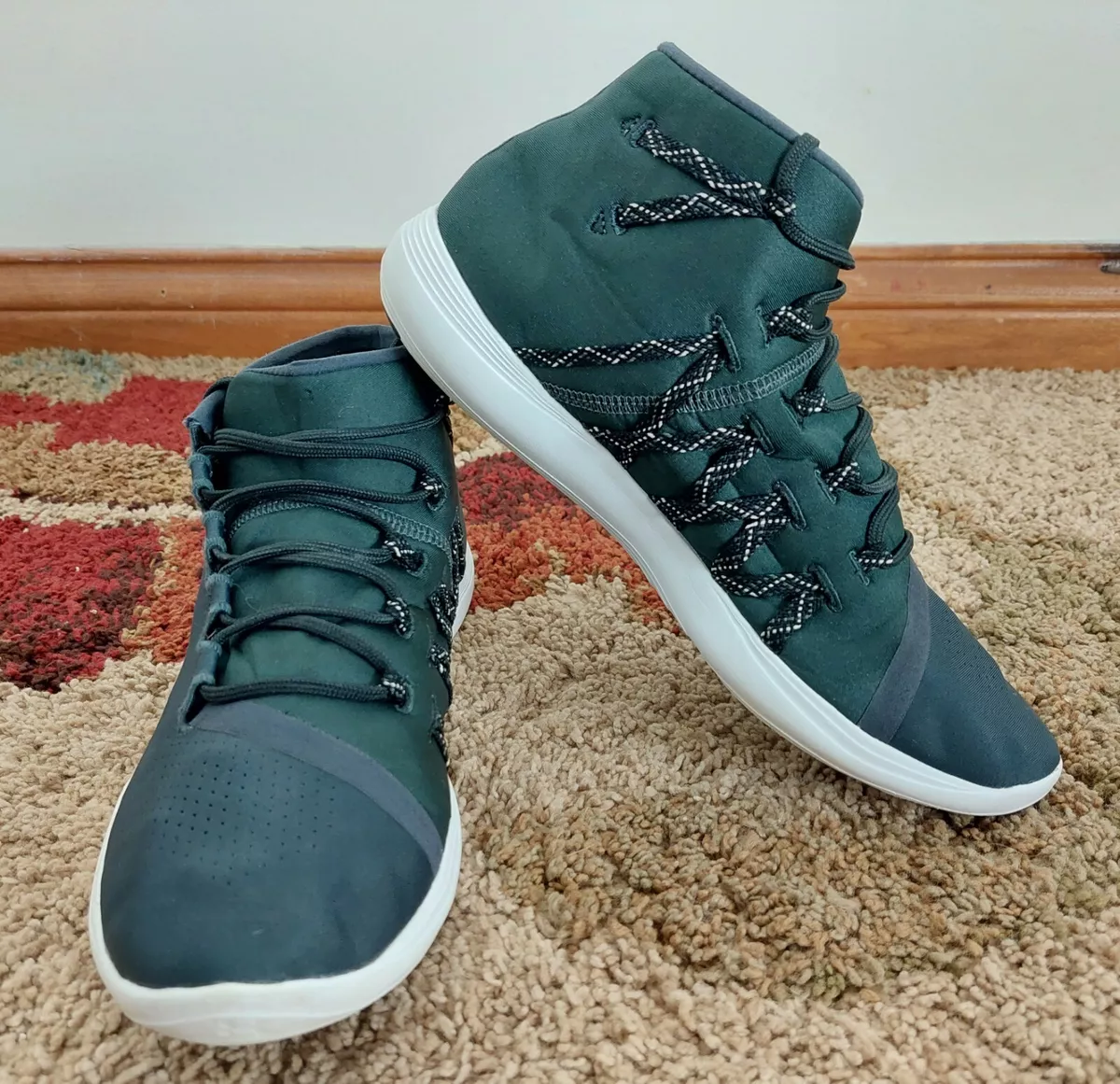 Under armour grey best sale and green shoes