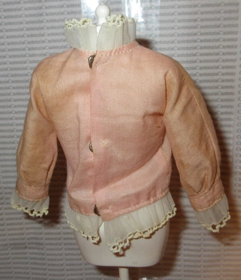 TOP TAMMY IDEAL 1962 FASHION PINK COTTON BLOUSE CHIFFON TRIM #9152-0 RING-A-DING - Image 4 of 4