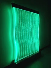 Large 4x6 Curved Full Color LED Bubble Wall Panel Floor Standing Water Fountain