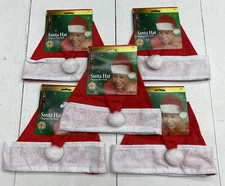 SANTA COSTUME HAT NWT UNISEX AGES 14+ FORUM NOVELTIES #50261 ONE SIZE 5 Pack