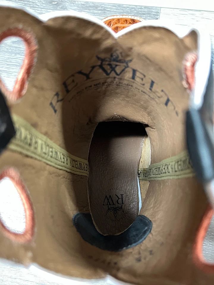 MEN'S RODEO COWBOY ALLIGATOR NECK PRINT WESTERN SQUARE TOE BOOTS MEXICO PRODUCT - Image 4 of 4