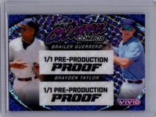 Brailer Guerrero Brayden Taylor 2024 Leaf Baseball 1/1 Pre Production Proof