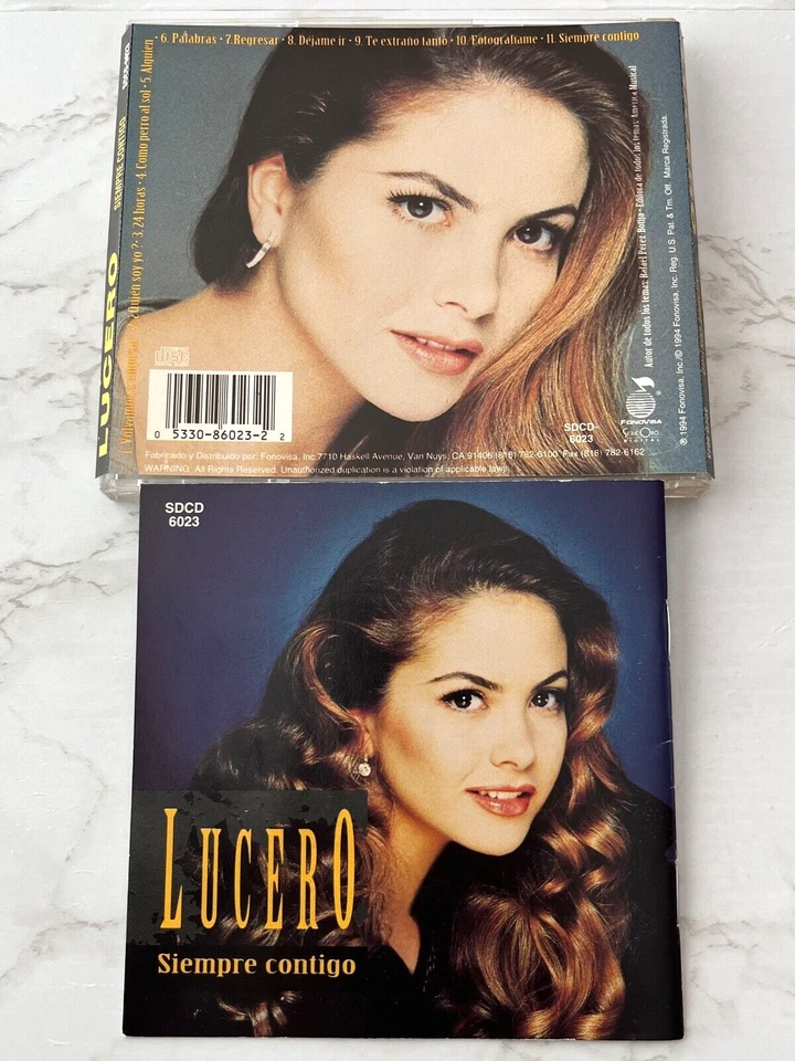 Lucero Siempre Contigo CD ORIG 1994 Fonovisa Te Extraño Tanto, Palabras MISPRINT Foto 4 de 4