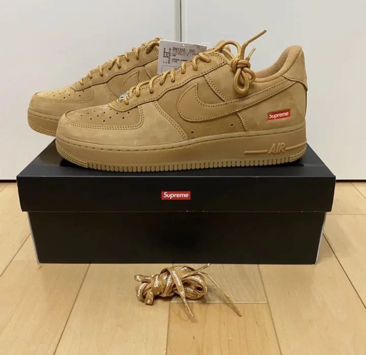 Nike Air Force 1 Low Supreme “Flax Wheat” Brown Size 10 Authentic