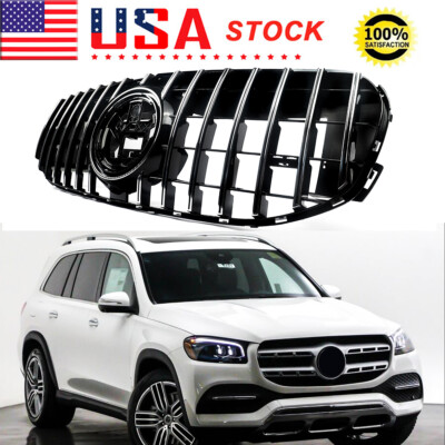#ad ChromeBlack GT Front Upper Grille W Bracket For Benz X167 GLS450 GLS580 2020 $177.99