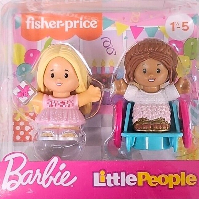 FISHER-PRICE Little People BARBIE PARTY FIGURES 2-Pack Age 1.5-5 ~New in Package