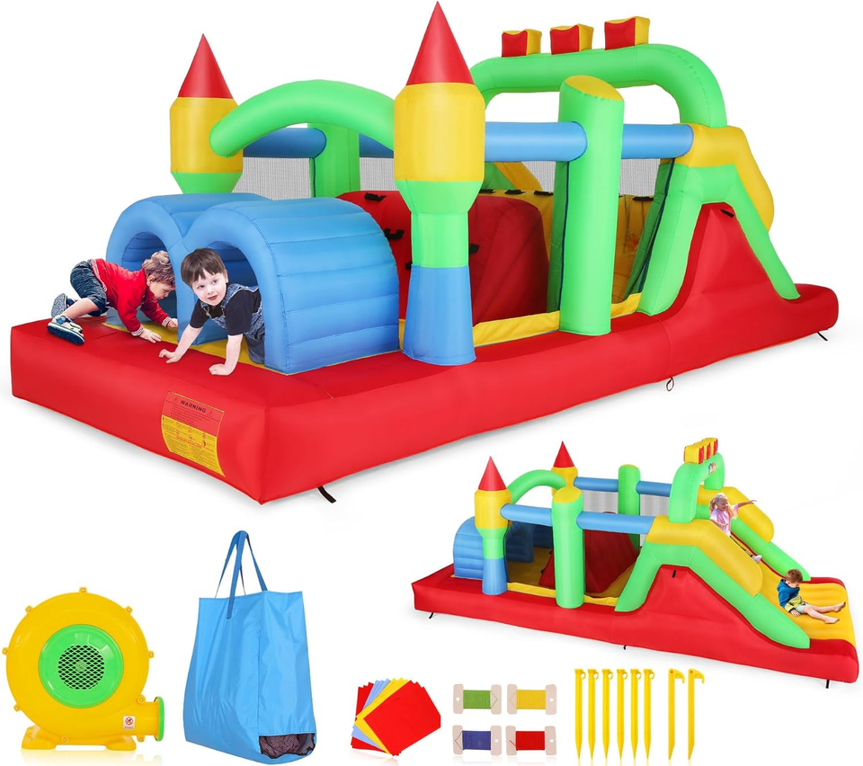 Bounce House for Big Kids 812, 18 X 8.2FT Kids 36 Inflatable Obstacle