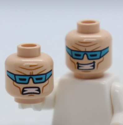 HEAD - DUAL Sided Smile Angry Goggles Captain Cold 76026 LEGO