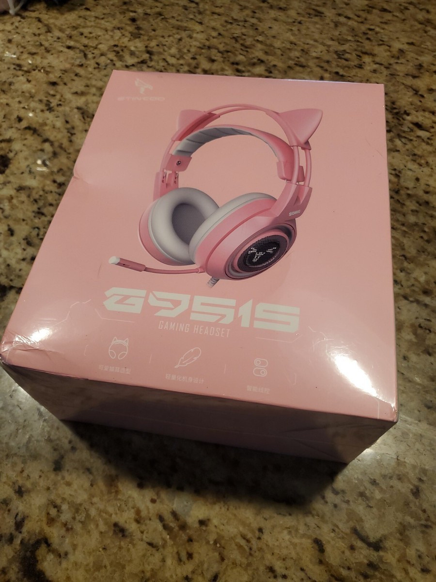 Stincoo Somic G951 Pink Cat Ears Gaming Headband Stereo Headphones