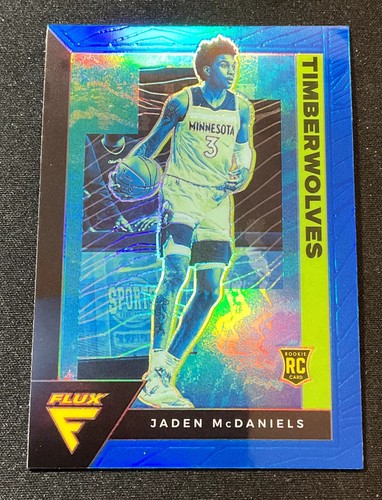 Panini Flux Blue Prizm Jaden McDaniels #232 RC 2020-21 Timberwolves - Imagen 1 de 2
