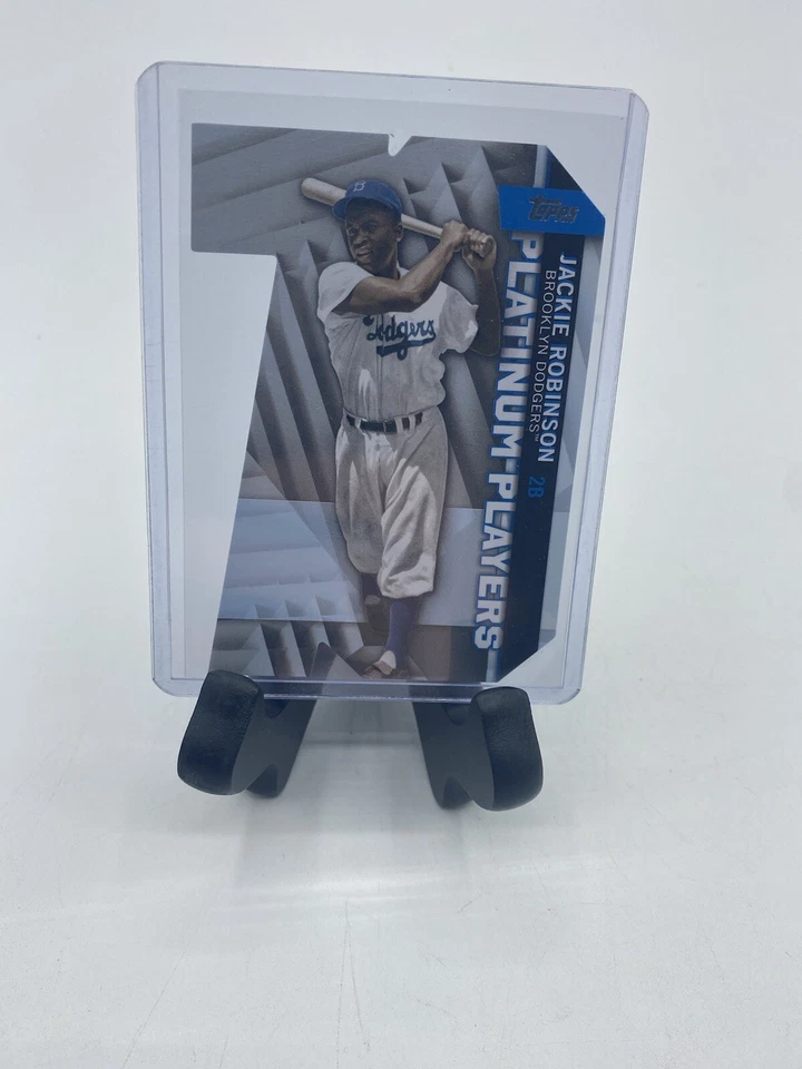 2021 Topps Series 1 Jackie Robinson Die Cut Platinum Players PDC-5 DODGERS - Image 3 of 4