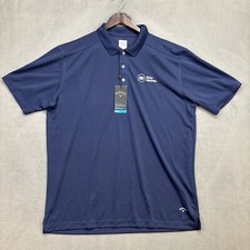NWT Men's Callaway Opti-Dri Short Sleeve Golf Polo Shirt Dark Blue X-Large XL