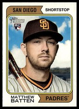 2023 Topps Heritage Matthew Batten #154 Rookie RC San Diego Padres