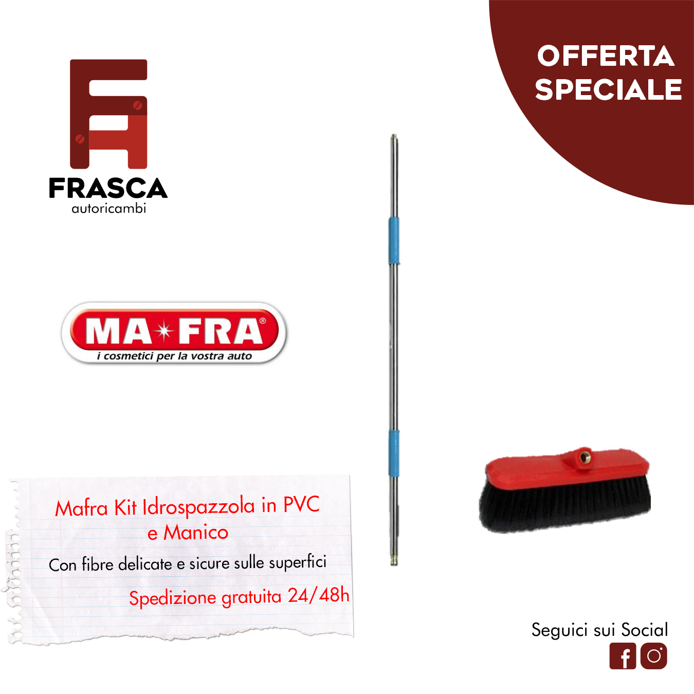 Manico Idrospazzola Telescopico Bottari - Per Lavaggio Auto, Camper E Veicoli Con Pulsante On/Off - Foto 7