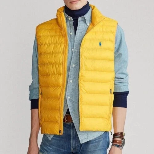 Yellow polo vest sale