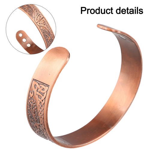 Bracelet Énergie Magnétique Alliage Couleur Cuivre/Rouge - Neuf Avec Étiquettes