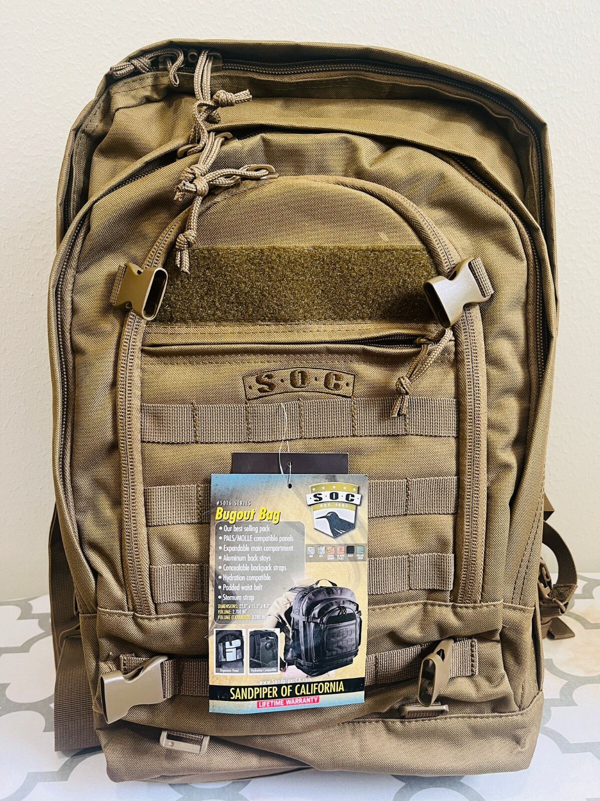 Sandpiper of California SOC ACU Camo Bugout Bag Backpack # 5016 US ...